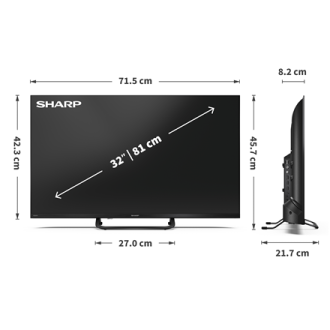 Sharp | 32HF3865E | 32 | Smart TV | Google TV Sharp | 32HF3865E | 32 | Smart TV | Google TV