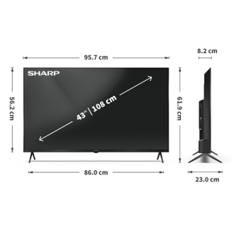 Sharp | 43HL4265E | 43 | Smart TV | Google TV | UHD | Black Sharp | 43HL4265E | 43 | Smart TV | Google TV | UHD | Black