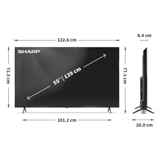 Sharp | 55HL4265E | 55 | Smart TV | Google TV | UHD | Black Sharp | 55HL4265E | 55 | Smart TV | Google TV | UHD | Black