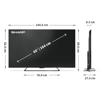 Sharp | 65HR7265E | 65 | Smart TV | Google TV | Black Sharp | 65HR7265E | 65 | Smart TV | Google TV | Black