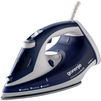 Gorenje | SIH2200BLC | Steam Iron | 2200 W | Water tank capacity 280 ml | Continuous steam 30 g/min | Steam boost performance 90 Gorenje | SIH2200BLC | Steam Iron | 2200 W | Water tank capacity 280 ml | Continuous steam 30 g/min | Steam boost performance 90