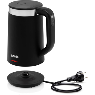 Gorenje | Kettle | K17TRDW | Electric | 2200 W | 1.7 L | Plastic/Metal | 360 rotational base | Black