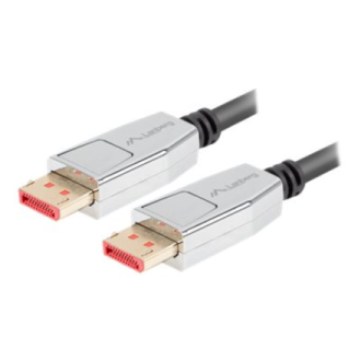 Lanberg DisplayPort M/M Cable 20 PIN V1.4 8K 60HZ | CA-DPDP-20CU-0010-BK | 1 m Lanberg DisplayPort M/M Cable 20 PIN V1.4 8K 60HZ | CA-DPDP-20CU-0010-BK | 1 m