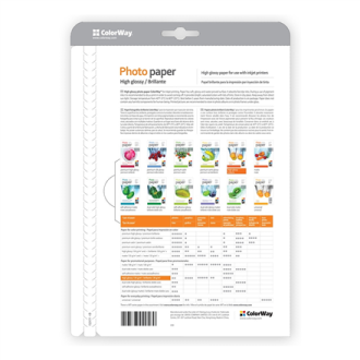 ColorWay Photo Paper, 100 sheets | High Glossy | 180 g/m | A4 ColorWay Photo Paper, 100 sheets | High Glossy | 180 g/m | A4