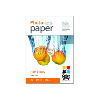 ColorWay Photo Paper, 100 sheets | High Glossy | 180 g/m | A4 ColorWay Photo Paper, 100 sheets | High Glossy | 180 g/m | A4