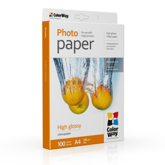 ColorWay Photo Paper, 100 sheets | High Glossy | 180 g/m | A4 ColorWay Photo Paper, 100 sheets | High Glossy | 180 g/m | A4