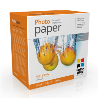 ColorWay Photo Paper, 500 sheets | High Glossy | 200 g/m | 10x15 ColorWay Photo Paper, 500 sheets | High Glossy | 200 g/m | 10x15