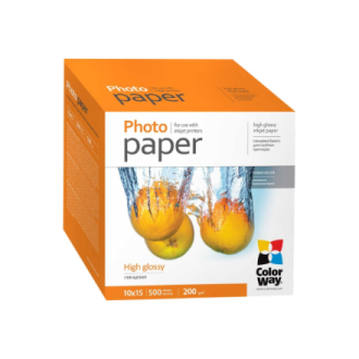 ColorWay Photo Paper, 500 sheets | High Glossy | 200 g/m | 10x15 ColorWay Photo Paper, 500 sheets | High Glossy | 200 g/m | 10x15