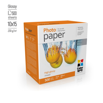 ColorWay Photo Paper, 500 sheets | High Glossy | 230 g/m | 10x15 ColorWay Photo Paper, 500 sheets | High Glossy | 230 g/m | 10x15
