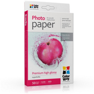 ColorWay Photo Paper, 50 sheets | Premium High Glossy | 255 g/m | 10x15 ColorWay Photo Paper, 50 sheets | Premium High Glossy | 255 g/m | 10x15