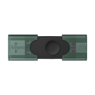 Kingston DataTraveler Duo | 128 GB | USB Type-C/Type-A | Black/Green