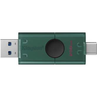 Kingston USB Flash Drive | DataTraveler Duo | 256 GB | USB Type-C/Type-A | Black/Green Kingston USB Flash Drive | DataTraveler Duo | 256 GB | USB Type-C/Type-A | Black/Green