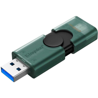 Kingston USB Flash Drive | DataTraveler Duo | 256 GB | USB Type-C/Type-A | Black/Green Kingston USB Flash Drive | DataTraveler Duo | 256 GB | USB Type-C/Type-A | Black/Green