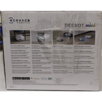 SALE OUT. Ecovacs DEEBOT mini Vacuum cleaner, Robot, Wet&Dry, ZeroTangle Technology, Agile Navigation, White/Blue + Auto-empty s SALE OUT. Ecovacs DEEBOT mini Vacuum cleaner, Robot, Wet&Dry, ZeroTangle Technology, Agile Navigation, White/Blue + Auto-empty s