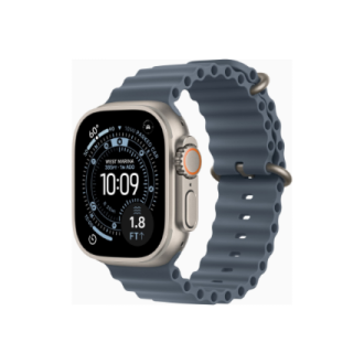 Apple Watch Ultra 3 GPS + Cellular 49mm Natural Titanium Case with Anchor Blue Ocean Band | Apple Apple Watch Ultra 3 GPS + Cellular 49mm Natural Titanium Case with Anchor Blue Ocean Band | Apple