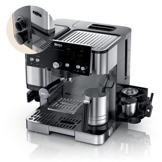 NINJA | Luxe Cafe Essential Espresso Machine | ES501EU | Pump pressure 9 bar | Built-in milk frother | Semi-automatic | Black NINJA | Luxe Cafe Essential Espresso Machine | ES501EU | Pump pressure 9 bar | Built-in milk frother | Semi-automatic | Black