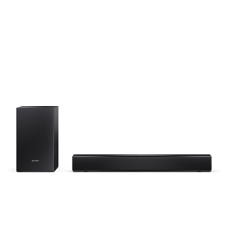 Sharp Compact 2.1 Soundbar with Wireless Subwoofer | HT-SBW121 | 240 W | Bluetooth | Wireless connection | Black