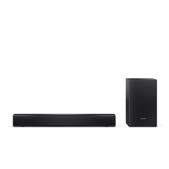 Sharp Compact 2.1 Soundbar with Wireless Subwoofer | HT-SBW121 | 240 W | Bluetooth | Wireless connection | Black