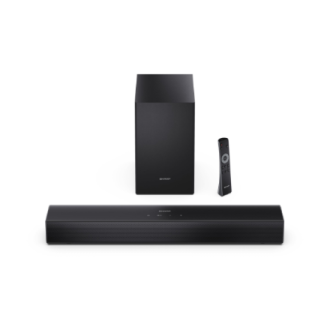 Sharp Compact 2.1 Soundbar with Wireless Subwoofer | HT-SBW121 | 240 W | Bluetooth | Wireless connection | Black
