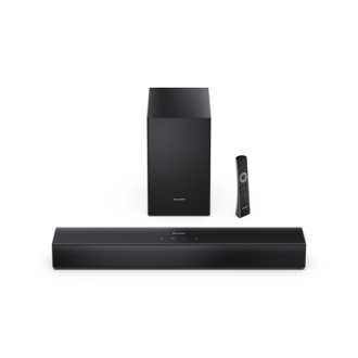 Sharp Compact 2.1 Soundbar with Wireless Subwoofer | HT-SBW121 | 240 W | Bluetooth | Wireless connection | Black