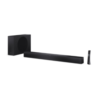 Sharp 2.1 Dolby Atmos/DTS Virtual:X Soundbar with Slim Wireless Subwoofer | HT-SBW310 | 330 W | Bluetooth | Wireless connection Sharp 2.1 Dolby Atmos/DTS Virtual:X Soundbar with Slim Wireless Subwoofer | HT-SBW310 | 330 W | Bluetooth | Wireless connection