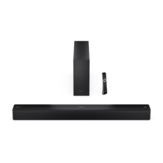 Sharp 2.1 Dolby Atmos/DTS Virtual:X Soundbar with Slim Wireless Subwoofer | HT-SBW310 | 330 W | Bluetooth | Wireless connection Sharp 2.1 Dolby Atmos/DTS Virtual:X Soundbar with Slim Wireless Subwoofer | HT-SBW310 | 330 W | Bluetooth | Wireless connection