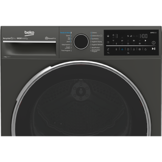 BEKO Dryer Machine | B5T89243M | Energy efficiency class C | Front loading | 9 kg | Heat pump | Digital | Depth 67 cm | Steam fu BEKO Dryer Machine | B5T89243M | Energy efficiency class C | Front loading | 9 kg | Heat pump | Digital | Depth 67 cm | Steam fu