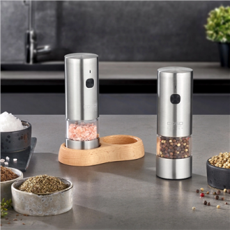Caso Salt and Pepper Grinder | SpiceDuo | Electric | Housing material Stainless steel | Lithium Caso Salt and Pepper Grinder | SpiceDuo | Electric | Housing material Stainless steel | Lithium