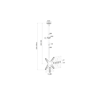Neomounts Ceiling mount | FPMA-C340BLACK Monitor/TV mount ceiling screen | Adjustable Height, Rotate, Tilt, Swivel | 32-75 Neomounts Ceiling mount | FPMA-C340BLACK Monitor/TV mount ceiling screen | Adjustable Height, Rotate, Tilt, Swivel | 32-75