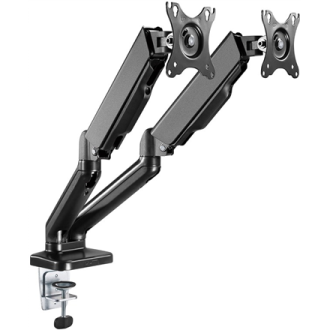 Goobay Desk Mount | Double Monitor Mount with Gas Spring | Swivel, Tilt, Rotation | 17-32 Goobay Desk Mount | Double Monitor Mount with Gas Spring | Swivel, Tilt, Rotation | 17-32