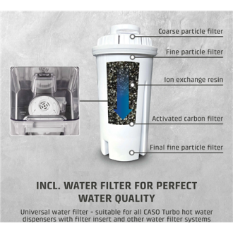 Caso | Turbo Hot Water Dispenser | HW 616 | Water Dispenser | 2600 W | 2.5 L | Plastic/Stainless Steel | Black/Stainless Steel Caso | Turbo Hot Water Dispenser | HW 616 | Water Dispenser | 2600 W | 2.5 L | Plastic/Stainless Steel | Black/Stainless Steel