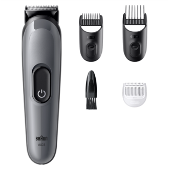 Braun 4-in-1 Grooming Kit | All-in-One Series 3 AIO3500 | Cordless | Number of length steps 14 | Black Braun 4-in-1 Grooming Kit | All-in-One Series 3 AIO3500 | Cordless | Number of length steps 14 | Black