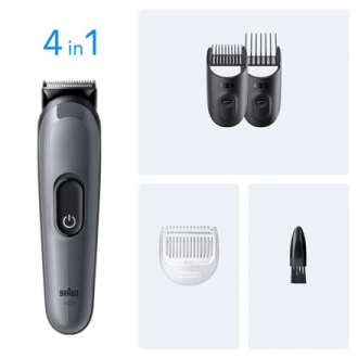 Braun 4-in-1 Grooming Kit | All-in-One Series 3 AIO3500 | Cordless | Number of length steps 14 | Black Braun 4-in-1 Grooming Kit | All-in-One Series 3 AIO3500 | Cordless | Number of length steps 14 | Black