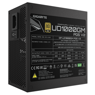 Gigabyte Power Supply, ATX 12V v3.1 | UD1000GM PG5 V2 | 1000 W Gigabyte Power Supply, ATX 12V v3.1 | UD1000GM PG5 V2 | 1000 W