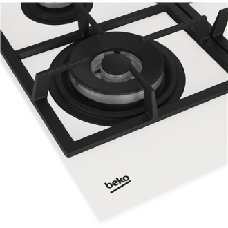 BEKO Hob | HILW64225SW | Gas | Number of burners/cooking zones 4 | Knob | White BEKO Hob | HILW64225SW | Gas | Number of burners/cooking zones 4 | Knob | White