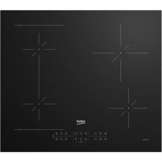 BEKO Hob | HII64200SFMT | Induction | Number of burners/cooking zones 4 | Touch | Timer | Black BEKO Hob | HII64200SFMT | Induction | Number of burners/cooking zones 4 | Touch | Timer | Black