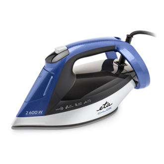 ETA Steam Iron | ETA227690000 Chloe | Steam Iron | 2600 W | Water tank capacity 350 ml | Continuous steam 40 g/min | Silver/Blue ETA Steam Iron | ETA227690000 Chloe | Steam Iron | 2600 W | Water tank capacity 350 ml | Continuous steam 40 g/min | Silver/Blue