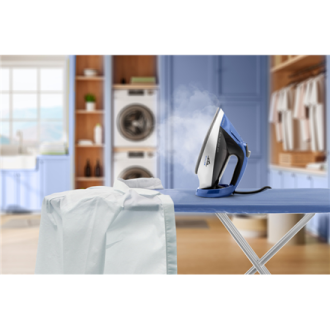 ETA Steam Iron | ETA227690000 Chloe | Steam Iron | 2600 W | Water tank capacity 350 ml | Continuous steam 40 g/min | Silver/Blue ETA Steam Iron | ETA227690000 Chloe | Steam Iron | 2600 W | Water tank capacity 350 ml | Continuous steam 40 g/min | Silver/Blue