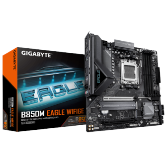 Gigabyte B850M EAGLE WF6E | Processor family AMD | Processor socket AM5 | DDR5 | Supported hard disk drive interfaces SATA, M.2 Gigabyte B850M EAGLE WF6E | Processor family AMD | Processor socket AM5 | DDR5 | Supported hard disk drive interfaces SATA, M.2