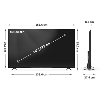 Sharp 70HP5265E | 70 | Smart TV | Google TV | UHD Sharp 70HP5265E | 70 | Smart TV | Google TV | UHD