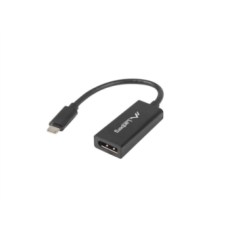 Lanberg USB-C (M) 3.1 to Displayport (F) Adapter cable 15cm, Black | AD-UC-DP-01 Lanberg USB-C (M) 3.1 to Displayport (F) Adapter cable 15cm, Black | AD-UC-DP-01
