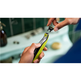 Philips Shaver | QP2734/23 OneBlade 360 | Operating time (max) 60 min | Wet & Dry | Lithium Ion | Green/Gray Philips Shaver | QP2734/23 OneBlade 360 | Operating time (max) 60 min | Wet & Dry | Lithium Ion | Green/Gray