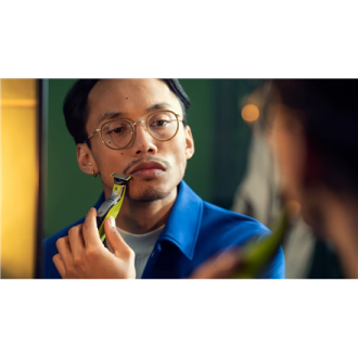 Philips Shaver | QP2734/23 OneBlade 360 | Operating time (max) 60 min | Wet & Dry | Lithium Ion | Green/Gray Philips Shaver | QP2734/23 OneBlade 360 | Operating time (max) 60 min | Wet & Dry | Lithium Ion | Green/Gray