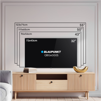 Blaupunkt QLED TV | 32QBG6000S | 32 | Smart TV | Google TV | Black Blaupunkt QLED TV | 32QBG6000S | 32 | Smart TV | Google TV | Black