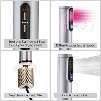 BABYLISS | Hair styling comb | Air Wand AS6555E | Ion conditioning | Number of heating levels 4 | 1600 W | Chrome BABYLISS | Hair styling comb | Air Wand AS6555E | Ion conditioning | Number of heating levels 4 | 1600 W | Chrome