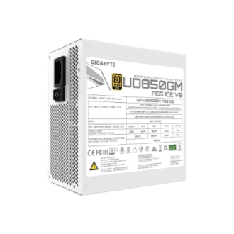 Gigabyte Power Supply, 80 PLUS Gold | UD850GM PG5 V2 ICE | 850 W Gigabyte Power Supply, 80 PLUS Gold | UD850GM PG5 V2 ICE | 850 W