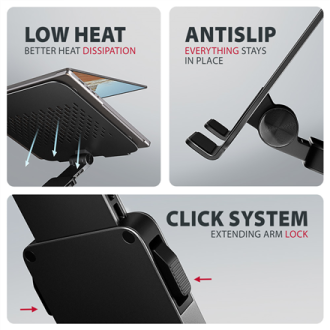 AXAGON STND-LRB stand with 360 rotation for laptops and tablets | Adjustable Height, Angle | 10-17.3 AXAGON STND-LRB stand with 360 rotation for laptops and tablets | Adjustable Height, Angle | 10-17.3
