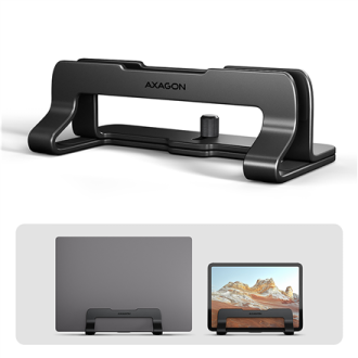 AXAGON STND-VB vertical stand for laptops and tablets | Adjustable width | 10-17.3 