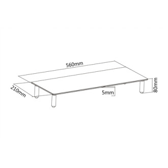 Digitus Universal glass monitor riser DA-90358 | 13-32 Digitus Universal glass monitor riser DA-90358 | 13-32