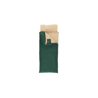 Outwell Contour Prime Green | Sleeping Bag | 220 x 85 cm | Temperature -13 to 16 C | 2-way L-shape open-end with auto lock